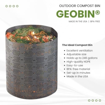 Geobin 246 Gallon Expandable Compost Bin Made in USA