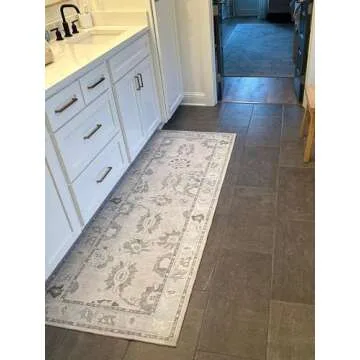 Buy Cream Beige Oushak Washable Rug for Home Décor