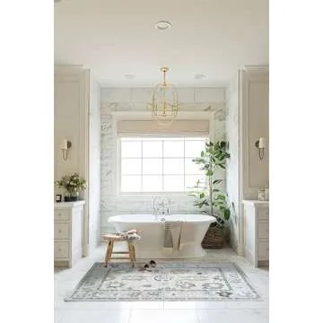 Buy Cream Beige Oushak Washable Rug for Home Décor