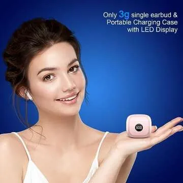 Wireless Earbuds, Bluetooth 5.4 Headphones HiFi Stereo, in Ear Earphones with 4 ENC Noise Cancelling Mics, 40H Playback Ear Buds with Mini Case LED Display, IP7 Waterproof Headset with USB C Charging