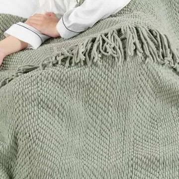 Cozy Home Soft Things Silver Throw Blanket - Knitted Tweed 50x60