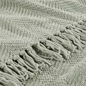 Cozy Home Soft Things Silver Throw Blanket - Knitted Tweed 50x60