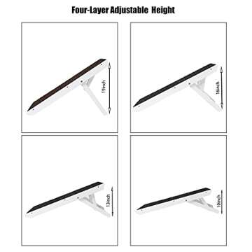 MEWANG 19" Adjustable Pet Ramp for Small Dogs & Cats