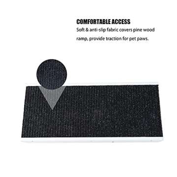 MEWANG 19" Adjustable Pet Ramp for Small Dogs & Cats