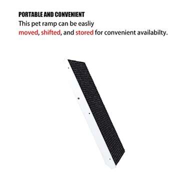 MEWANG 19" Adjustable Pet Ramp for Small Dogs & Cats