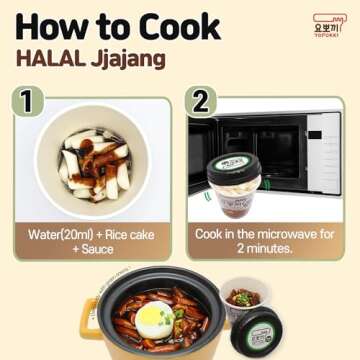 Yopokki Instant Halal Tteokbokki Cups (Jjajang) - 2 Cups