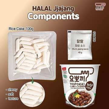 Yopokki Instant Halal Tteokbokki Cups (Jjajang) - 2 Cups
