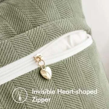 MIULEE Soft Chenille Sage Green Pillow Covers 20x20