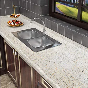 Livelynine Gold Granite Contact Paper for Easy Home Makeover