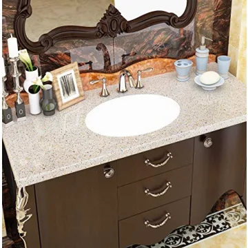 Livelynine Gold Granite Contact Paper for Easy Home Makeover