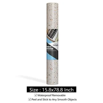 Livelynine Gold Granite Contact Paper for Easy Home Makeover