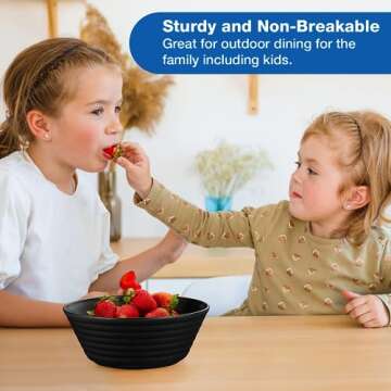 Mfacoy Unbreakable Cereal Bowls Set of 6, 28 OZ Premium Wheat Straw Bowls, Lightweight Dessert Bowls, Reusable Soup Bowls, Microwave Safe Bowls for Camping, RV, Dorm, Soup, Oatmeal, Ramen, BPA-Free