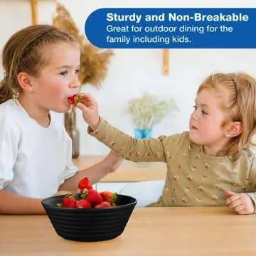 Mfacoy Unbreakable Cereal Bowls Set of 6, 28 OZ Premium Wheat Straw Bowls, Lightweight Dessert Bowls, Reusable Soup Bowls, Microwave Safe Bowls for Camping, RV, Dorm, Soup, Oatmeal, Ramen, BPA-Free