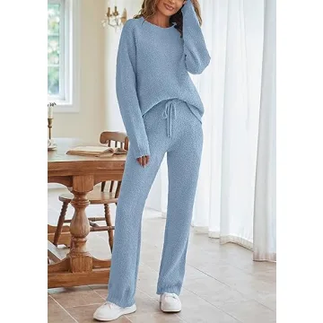 Comfortable MEROKEETY Women's Fuzzy Fleece Loungewear Set