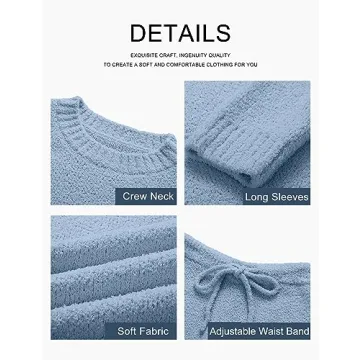 Comfortable MEROKEETY Women's Fuzzy Fleece Loungewear Set