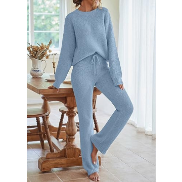 Comfortable MEROKEETY Women's Fuzzy Fleece Loungewear Set