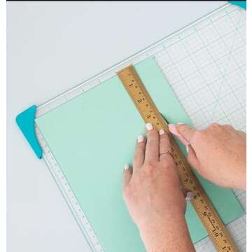 We R Memory Keepers Glass Cutting Mat, White, Sturdy Craft Work Surface, Easy Cleanup, Measuring, Draw Straight Lines, Good for Polymer Clay, Ink, Paint, Card Making, Paper Cutting, and More