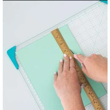 We R Memory Keepers Glass Cutting Mat, White, Sturdy Craft Work Surface, Easy Cleanup, Measuring, Draw Straight Lines, Good for Polymer Clay, Ink, Paint, Card Making, Paper Cutting, and More