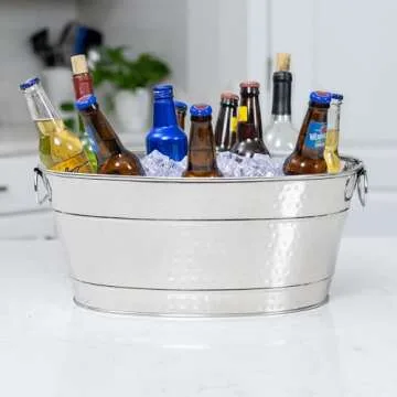 BREKX Stainless Steel Party Beverage Tub for All Events