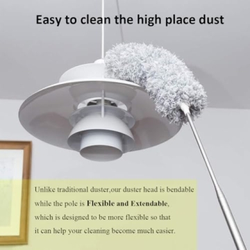 DELUX Microfiber Extendable Duster for High Ceilings and Fans