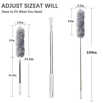DELUX Microfiber Extendable Duster for High Ceilings and Fans