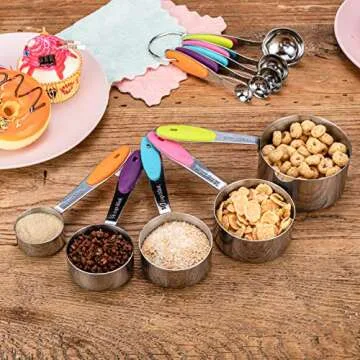 10 Piece Stainless Steel Measuring Cups and Spoons Set