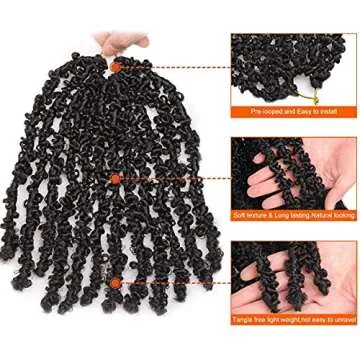 ZRQ 18 Inch Butterfly Locs Crochet Hair for Women