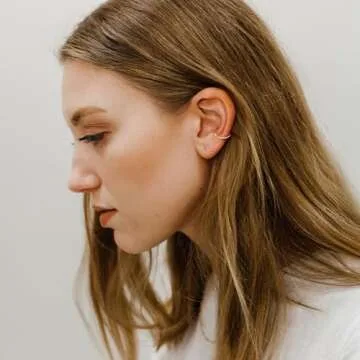 Ear Cuffs for Women, Adjustable Ear Cuffs, Ear Cuffs for Men, 16 Gauge, Conch Cuff for Non Pierced (14k Gold Filled, hammered)