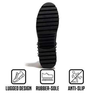 Cape Robbin Platform Boots Combat Boots Womens Ankle Boots - Studded Motorcycle Boots Women Goth (Spiky)