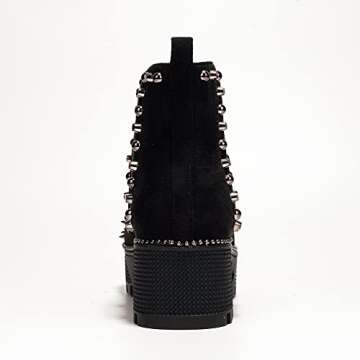 Cape Robbin Platform Boots Combat Boots Womens Ankle Boots - Studded Motorcycle Boots Women Goth (Spiky)