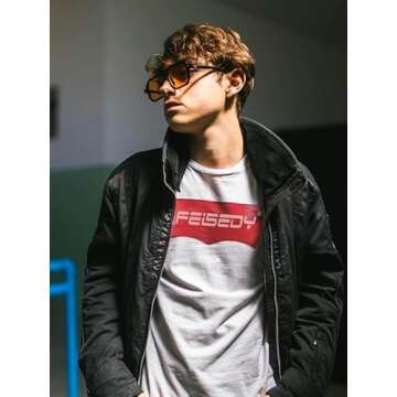 FEISEDY Vintage Square 70s Aviator Sunglasses for All