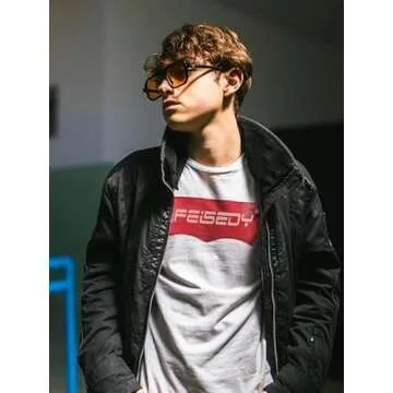 FEISEDY Vintage Square 70s Aviator Sunglasses for All