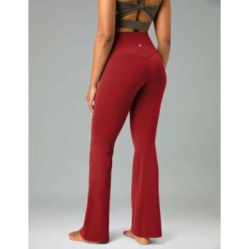 Colorfulkoala Women's Dreamlux Flare Leggings - High Waisted Bootcut Yoga Pants (31.5" Inseam, Merlo...