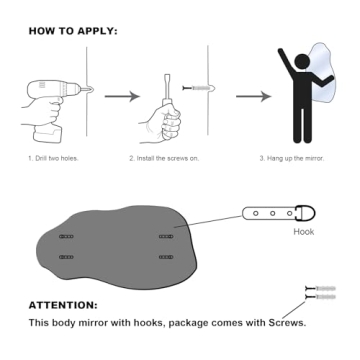 TRAHOME Modern Asymmetrical Wall Mirror HD Floating Glass