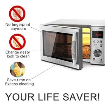 OUGAR8 Refrigerator Door Handle Covers in Plush Gray