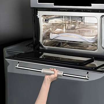 OUGAR8 Refrigerator Door Handle Covers in Plush Gray