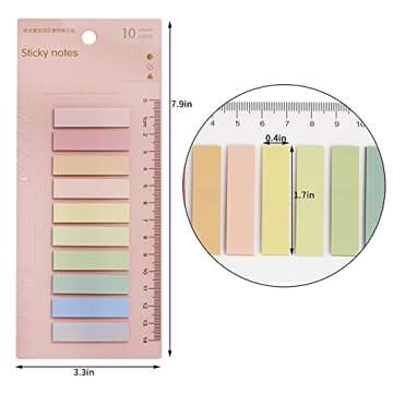 Miayon 2400 Pieces Page Markers Sticky Index Tabs Colored Page Tabs Writable Labels Repositionable Page Flags for Books, Paper, Notes, Classify File