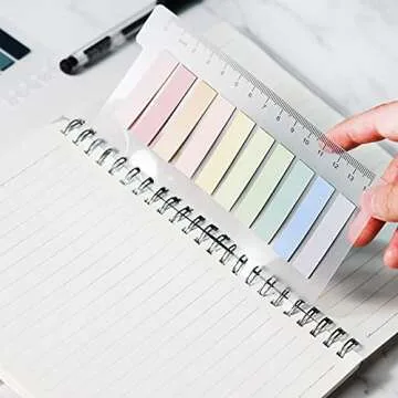 Miayon 2400 Pieces Page Markers Sticky Index Tabs Colored Page Tabs Writable Labels Repositionable Page Flags for Books, Paper, Notes, Classify File