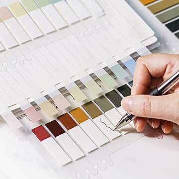 Miayon 2400 Pieces Page Markers Sticky Index Tabs Colored Page Tabs Writable Labels Repositionable Page Flags for Books, Paper, Notes, Classify File