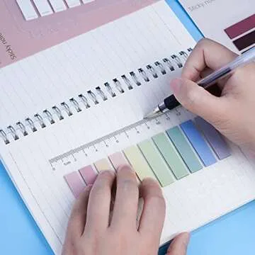 Miayon 2400 Pieces Page Markers Sticky Index Tabs Colored Page Tabs Writable Labels Repositionable Page Flags for Books, Paper, Notes, Classify File