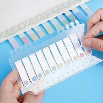 Miayon 2400 Pieces Page Markers Sticky Index Tabs Colored Page Tabs Writable Labels Repositionable Page Flags for Books, Paper, Notes, Classify File