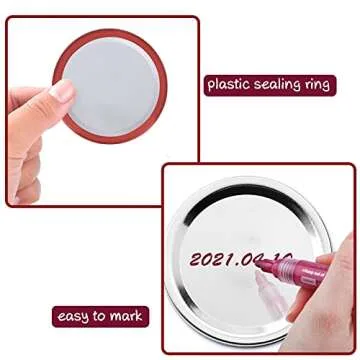 XPCARE 100 Pcs Mason Jar Lids Regular Mouth Canning Lids Lids for Mason Jar Canning Lids Split-type Lids Leak Proof And Secure Canning Jar Caps
