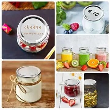 XPCARE 100 Pcs Mason Jar Lids Regular Mouth Canning Lids Lids for Mason Jar Canning Lids Split-type Lids Leak Proof And Secure Canning Jar Caps