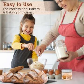 Living Dough - 233 Year Old San Francisco Sourdough Starter Culture - Active & Live Organic Sourdough Starter for Baking - For Artisanal Bread, Pizza Dough, Waffles & More