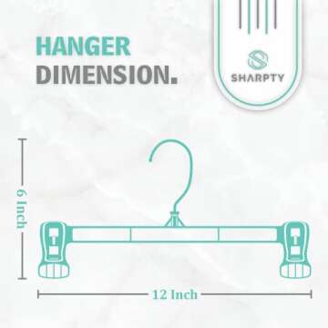 Sharpty Pant & Skirt Hangers - Closet Hangers for Shorts, Shirts, Jeans, Dresses, Slacks, Coats, Clo...