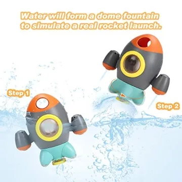 Elovien Baby Bath Toy Rocket Fountain for Toddlers