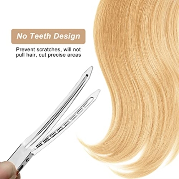 Korintin 24 Pack Silver Duck Bill Alligator Hair Clips