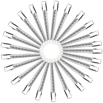 Korintin 24 Pack Silver Duck Bill Alligator Hair Clips