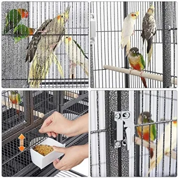 Yaheetech Divided Bird Cage with Rolling Stand for Small Birds