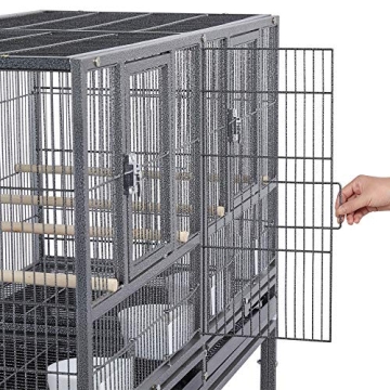 Yaheetech Divided Bird Cage with Rolling Stand for Small Birds